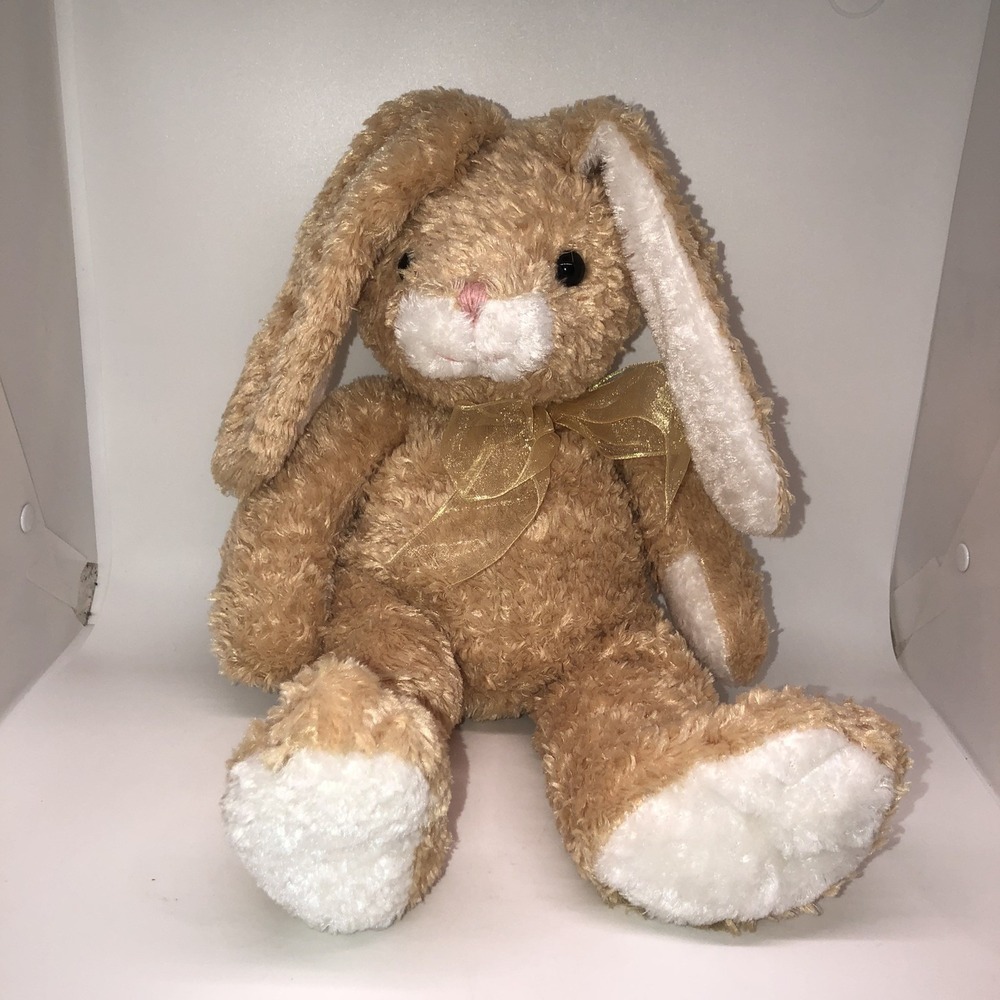 Just Friends Vintage Plush Bunny Rabbit Tan And White Dated 1999 Chosun 14"